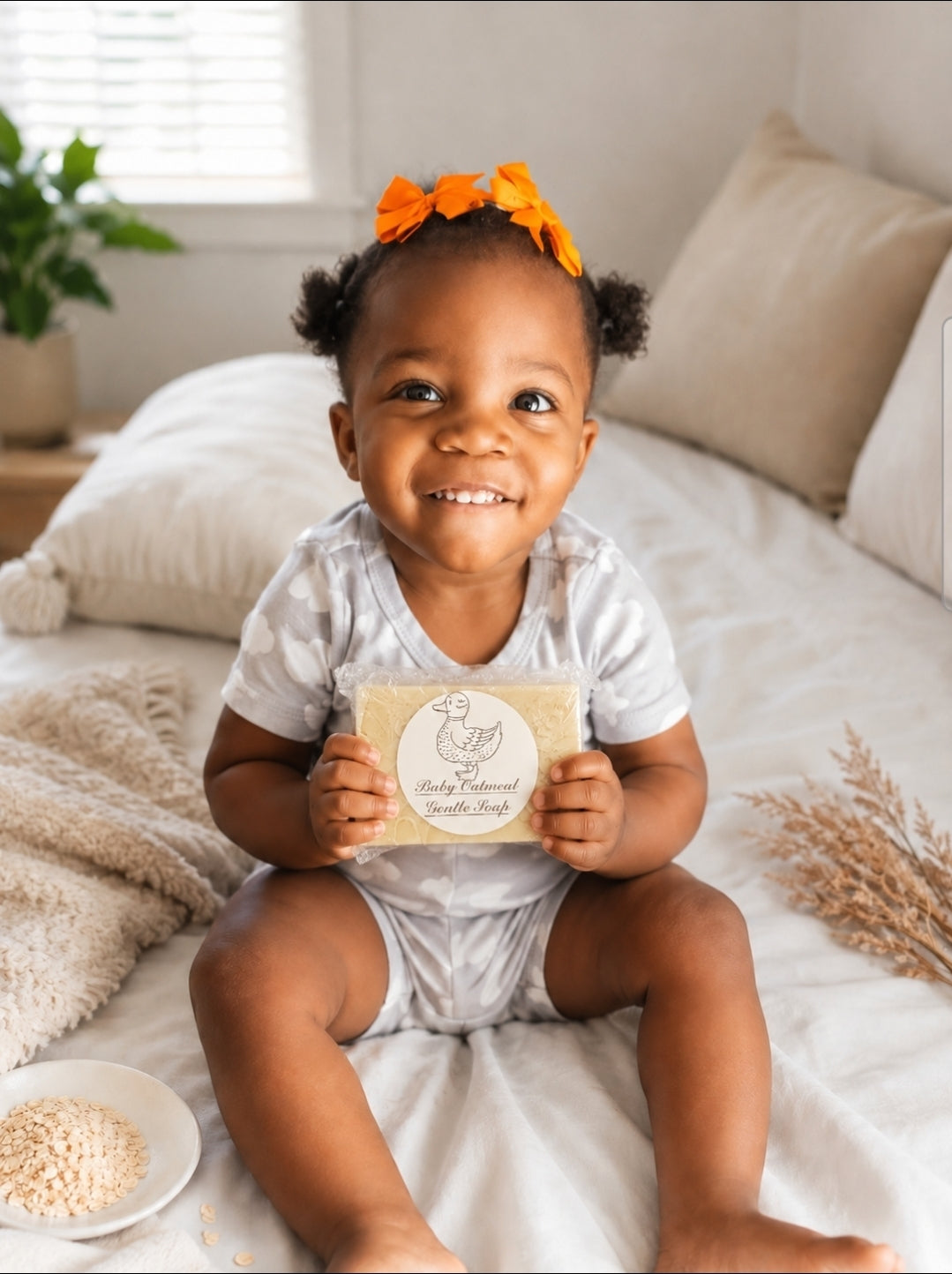 Oatmeal Honey Gentle Baby Soap by JaSHEEbah